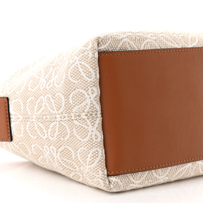 Loewe Jacquard Anagram Calfskin Small Cubi Bag Ecru Tan 8 of 9