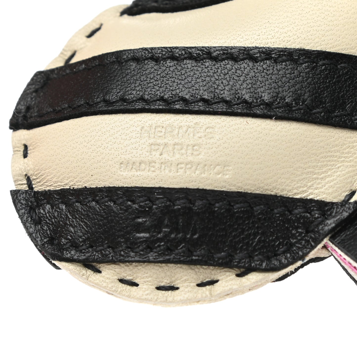 Milo Lambskin Geegee Savannah Bag Charm Craie Black Rose Mexico