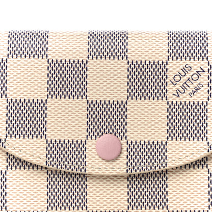 Louis Vuitton Damier Azur Rosalie Coin Purse Rose Ballerine 7 of 10