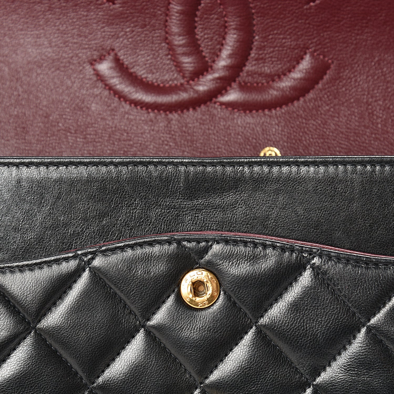 Chanel Lambskin Quilted Medium Double Flap Black 12 of 17