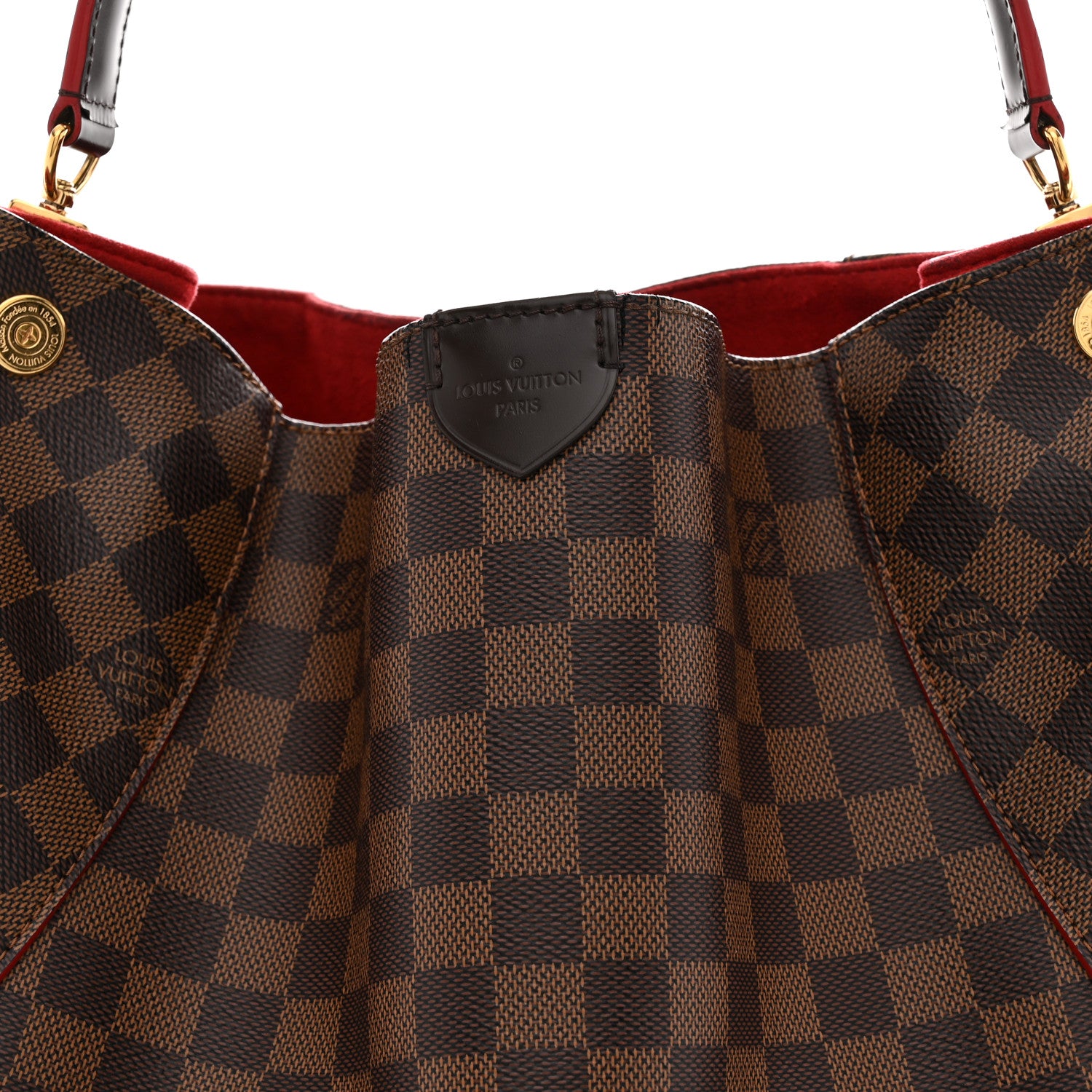 Louis Vuitton Damier Ebene Caissa Hobo Cherry 1911464 – FASHIONPHILE