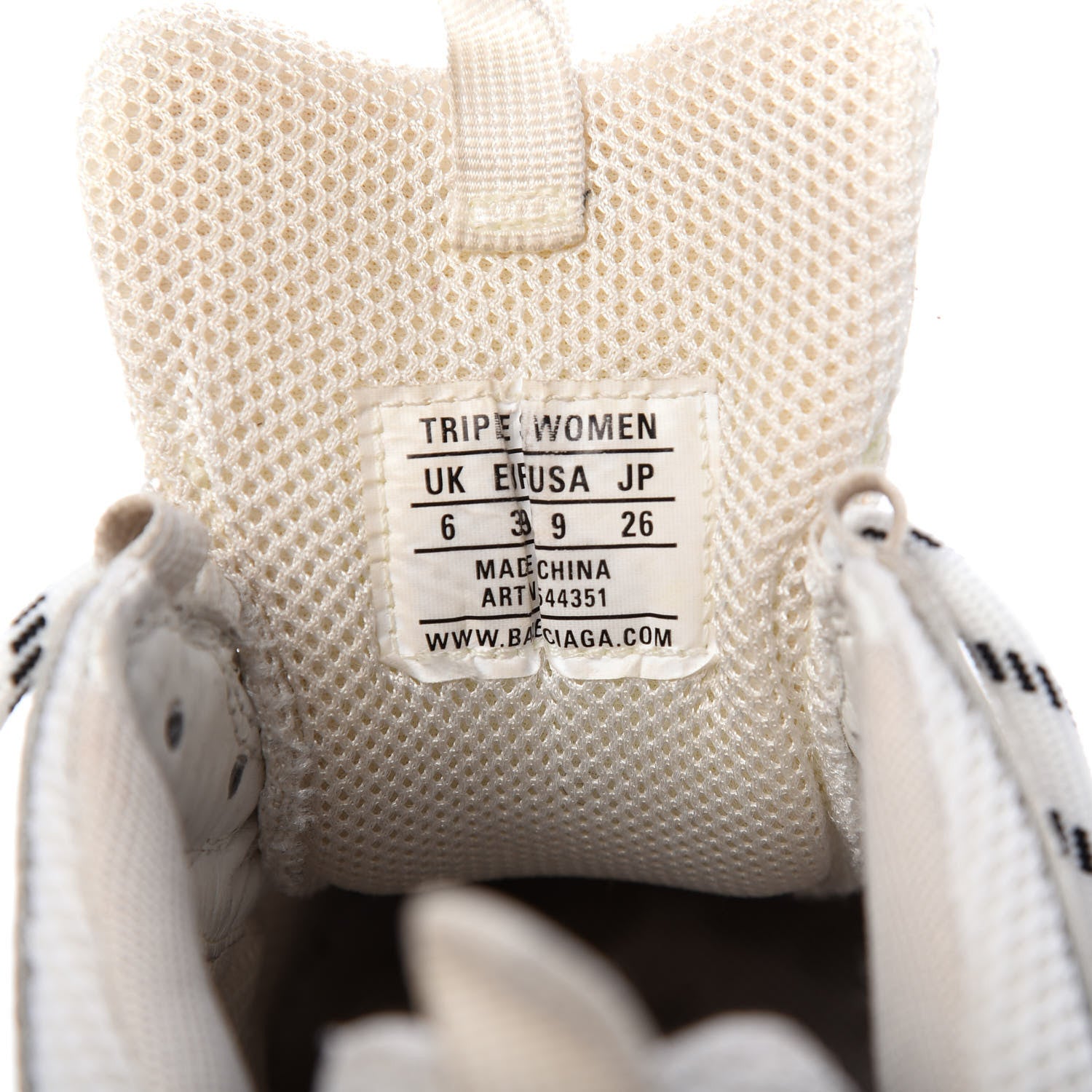 Balenciaga Fabric Mesh Clear Sole Womens Triple S Sneakers 39 White 9 of 11