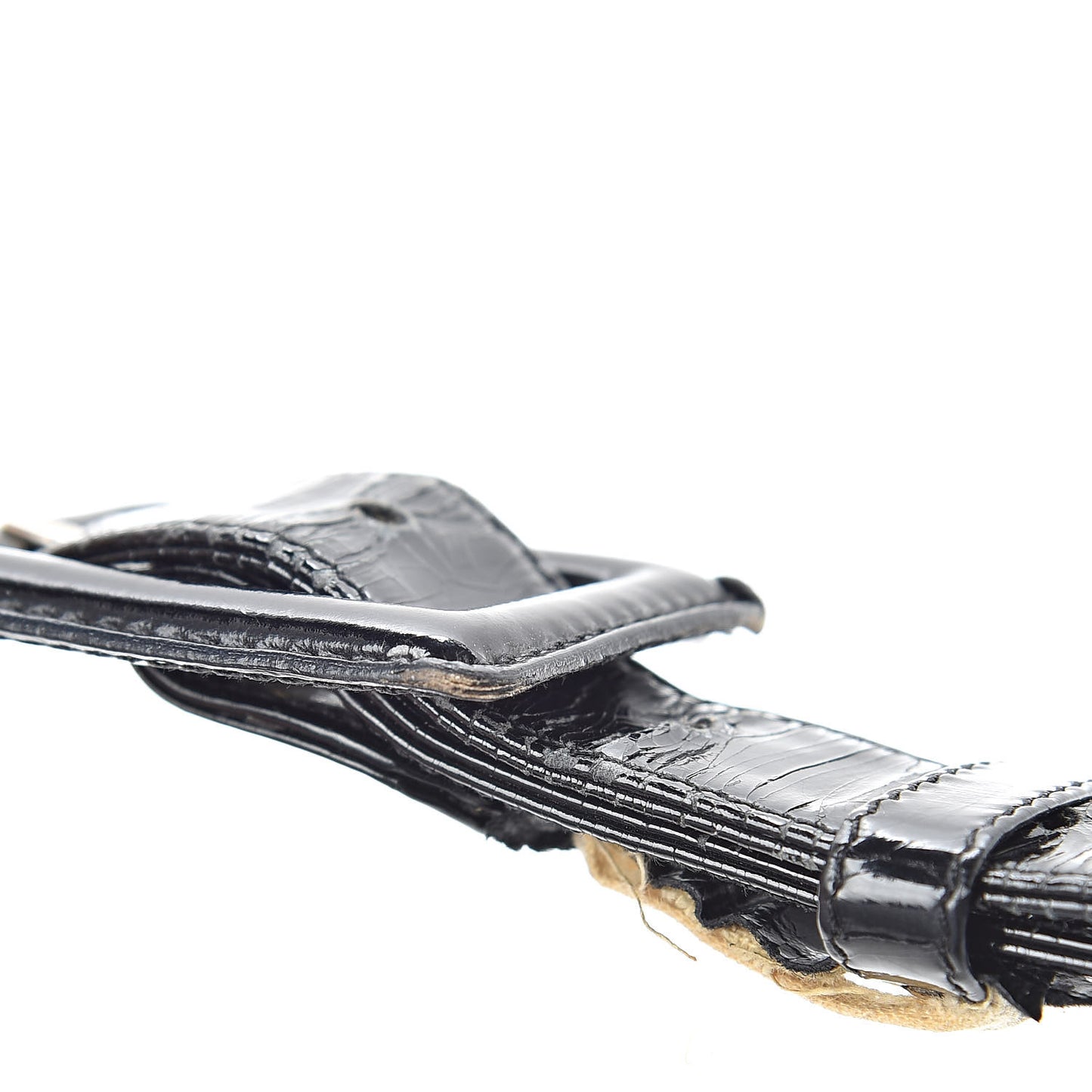 Patent Chevron Quilted Belt Bag 80 32 Black