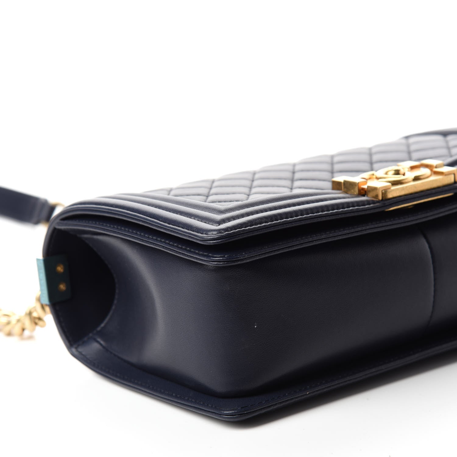 Chanel Lambskin Quilted Medium Boy Flap Dark Blue 6 of 12