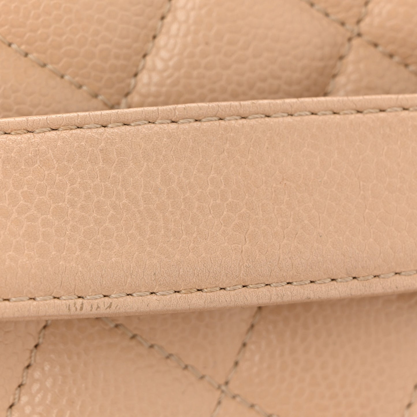 Caviar Quilted Grand Shopping Tote GST Beige Clair