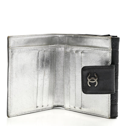 Chanel Metallic Lambskin Precious Symbols French Wallet Dark Silver 5 of 12