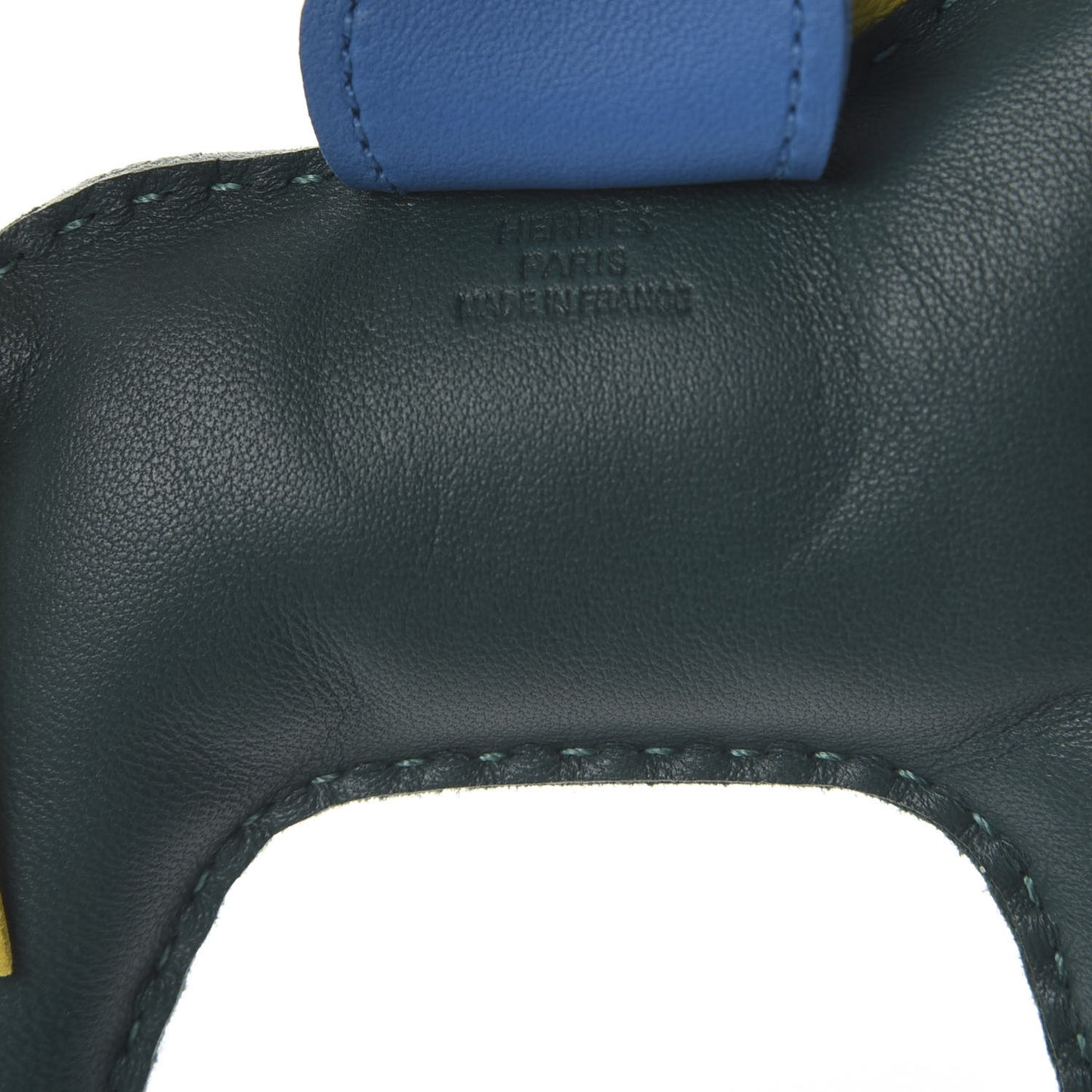 Milo Lambskin Grigri Rodeo Horse Bag Charm MM Malachite Bleu Zanzibar Lime
