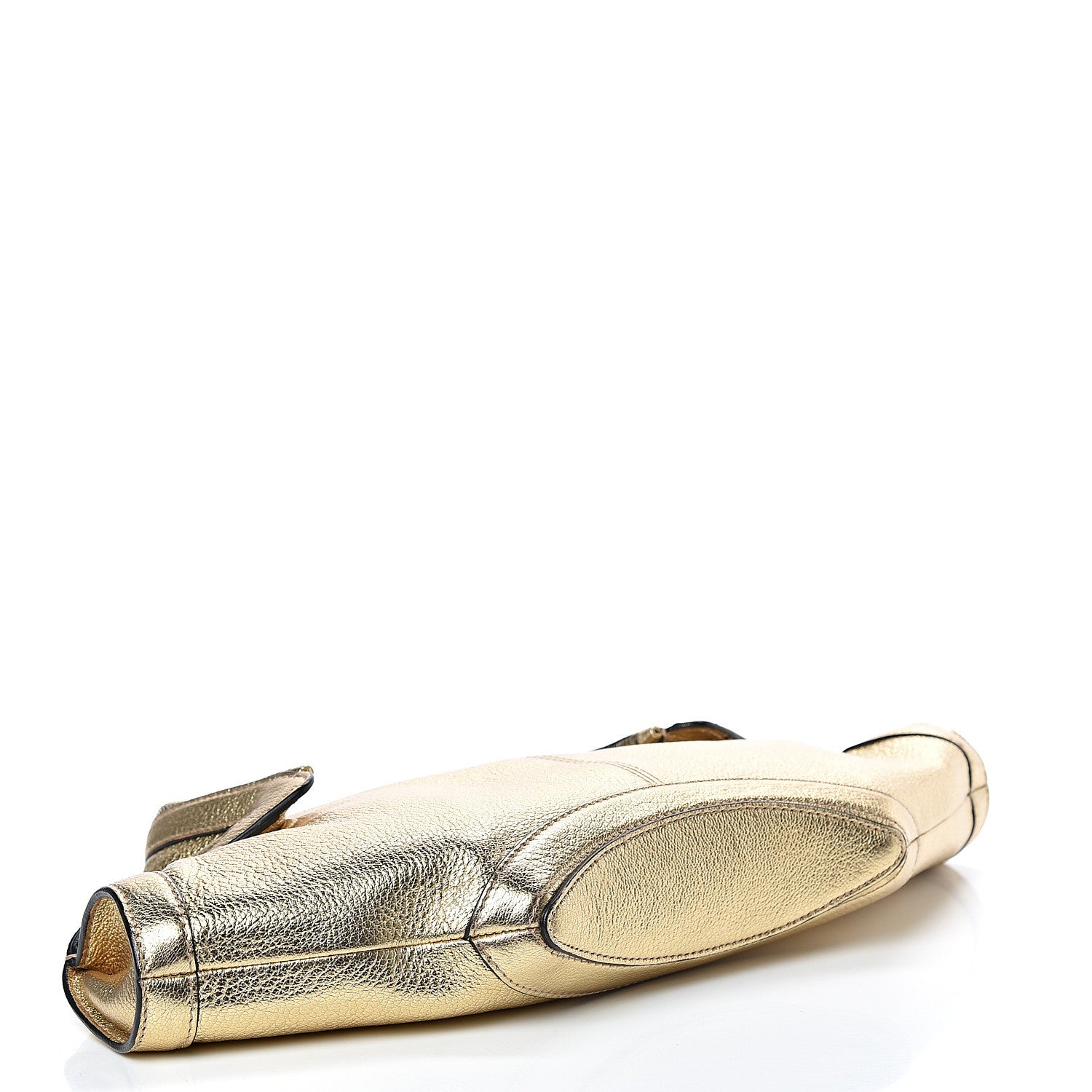 Alexander McQueen Metallic Lambskin De Manta Clutch Light Gold 3 of 7