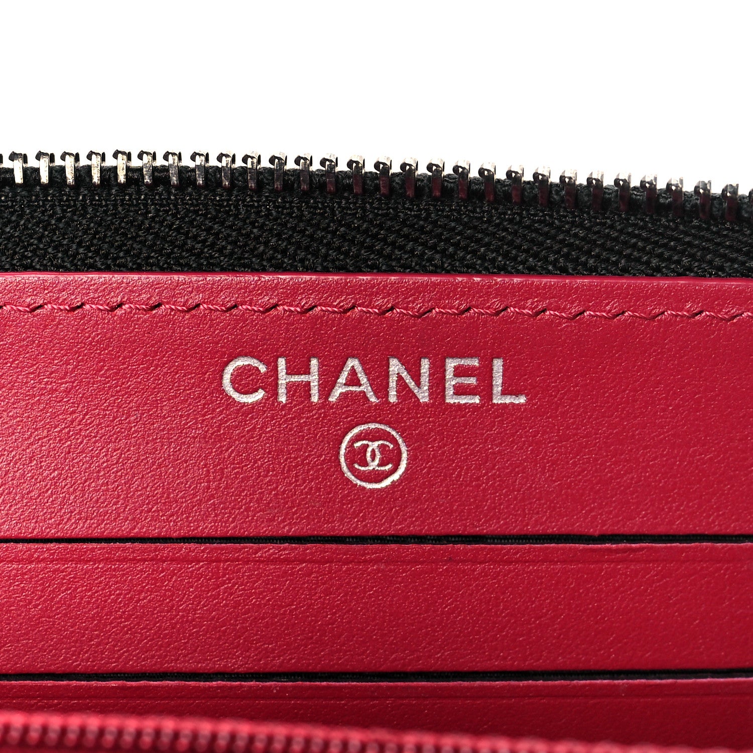 Chanel Aged Calfskin Quilted Small Gabrielle Zip Around Wallet Black 6 of 10