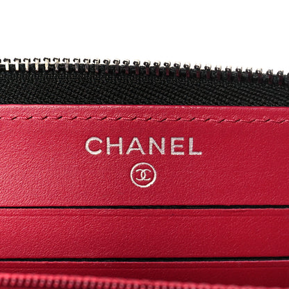 Chanel Aged Calfskin Quilted Small Gabrielle Zip Around Wallet Black 6 of 10