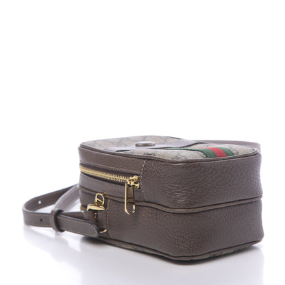 Gucci GG Supreme Monogram Web Mini Ophidia Double Zip Crossbody Bag Beige New Acero 4 of 11