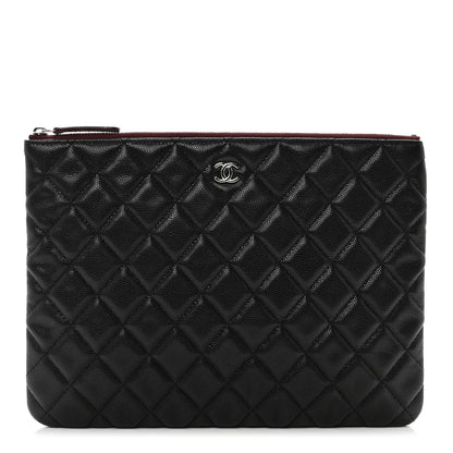 Chanel Caviar Quilted Medium Cosmetic Case Black 1 of 7