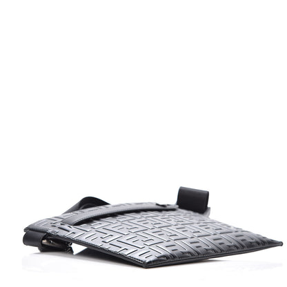 Fendi Vitello Century FF 1974 Embossed Messenger Black 4 of 7