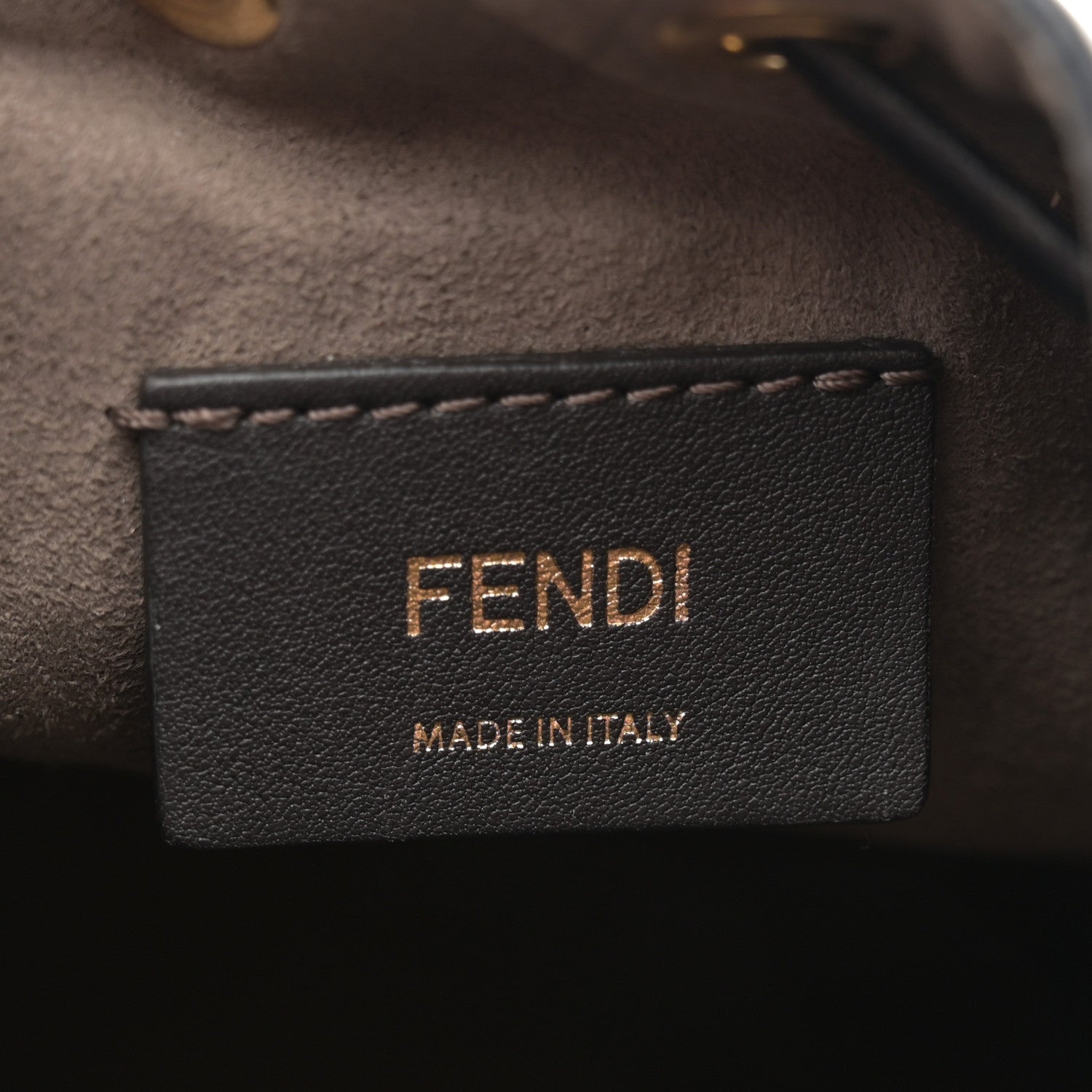 Fendi Vitello Liberty F is Fendi Bi-Color FF 1974 Embossed Mini Mon Tresor Bucket Bag Maya Black 6 of 11