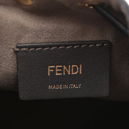 Fendi Vitello Liberty F is Fendi Bi-Color FF 1974 Embossed Mini Mon Tresor Bucket Bag Maya Black 6 of 11