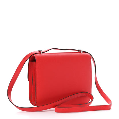 Hermes Epsom Enamel Constance 18 Rouge de Coeur Rubis 2 of 4