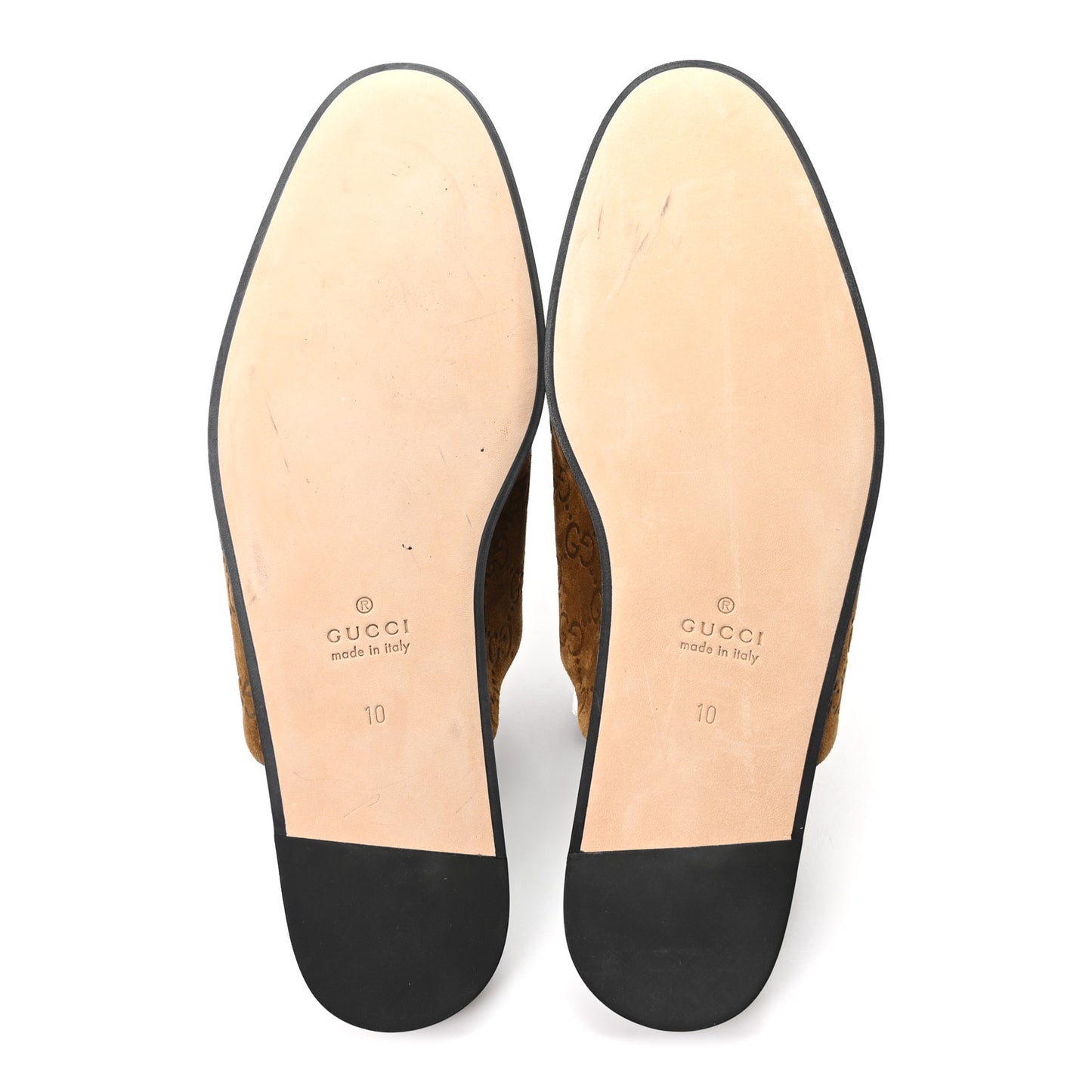 Suede Cachemire Monogram Mens Princetown Slippers 10 Pepper Brown