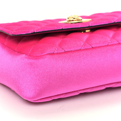 Versace Velvet Quilted Medusa Chain Crossbody Pink 7 of 8