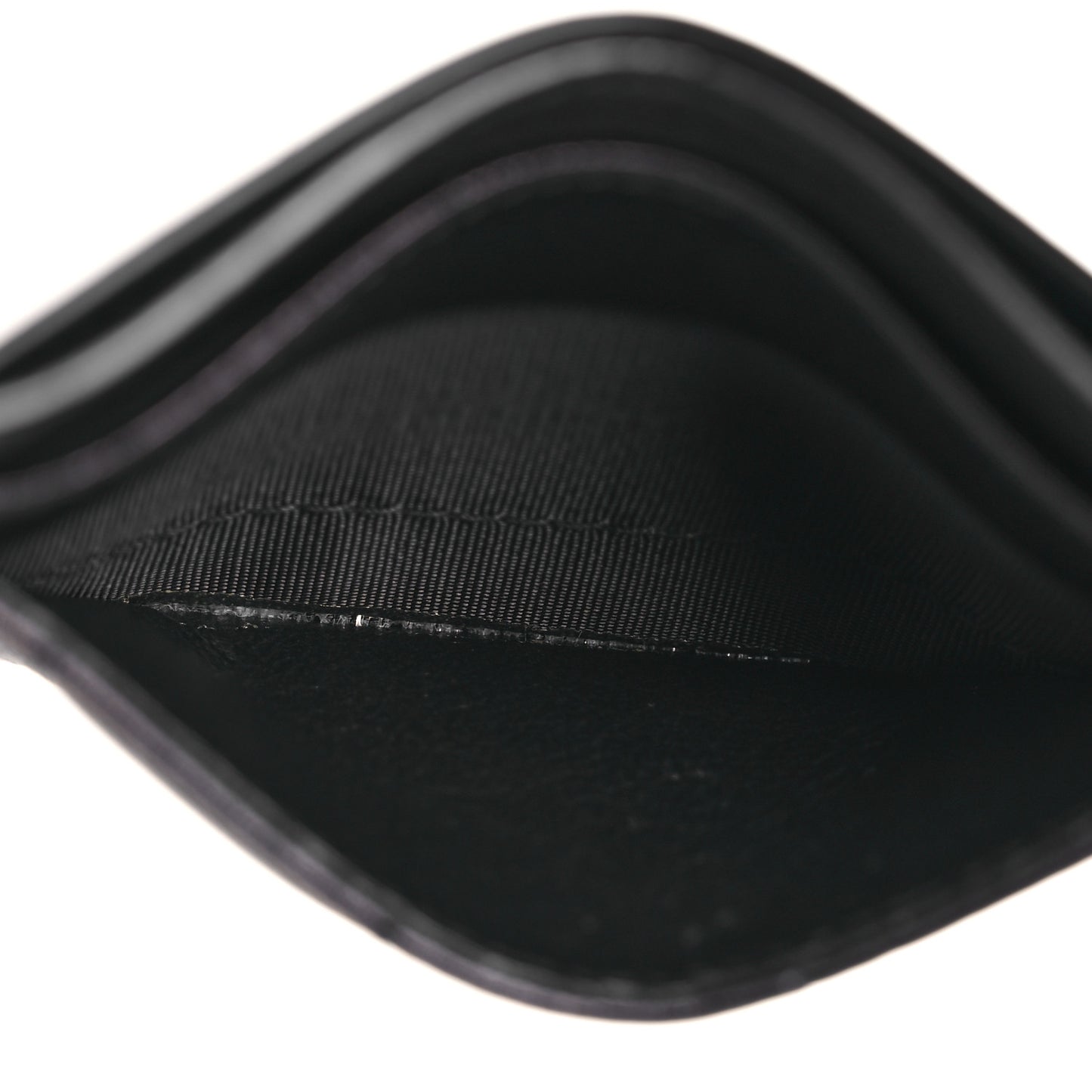 Lambskin Carre Quilted Gaby Card Case Black