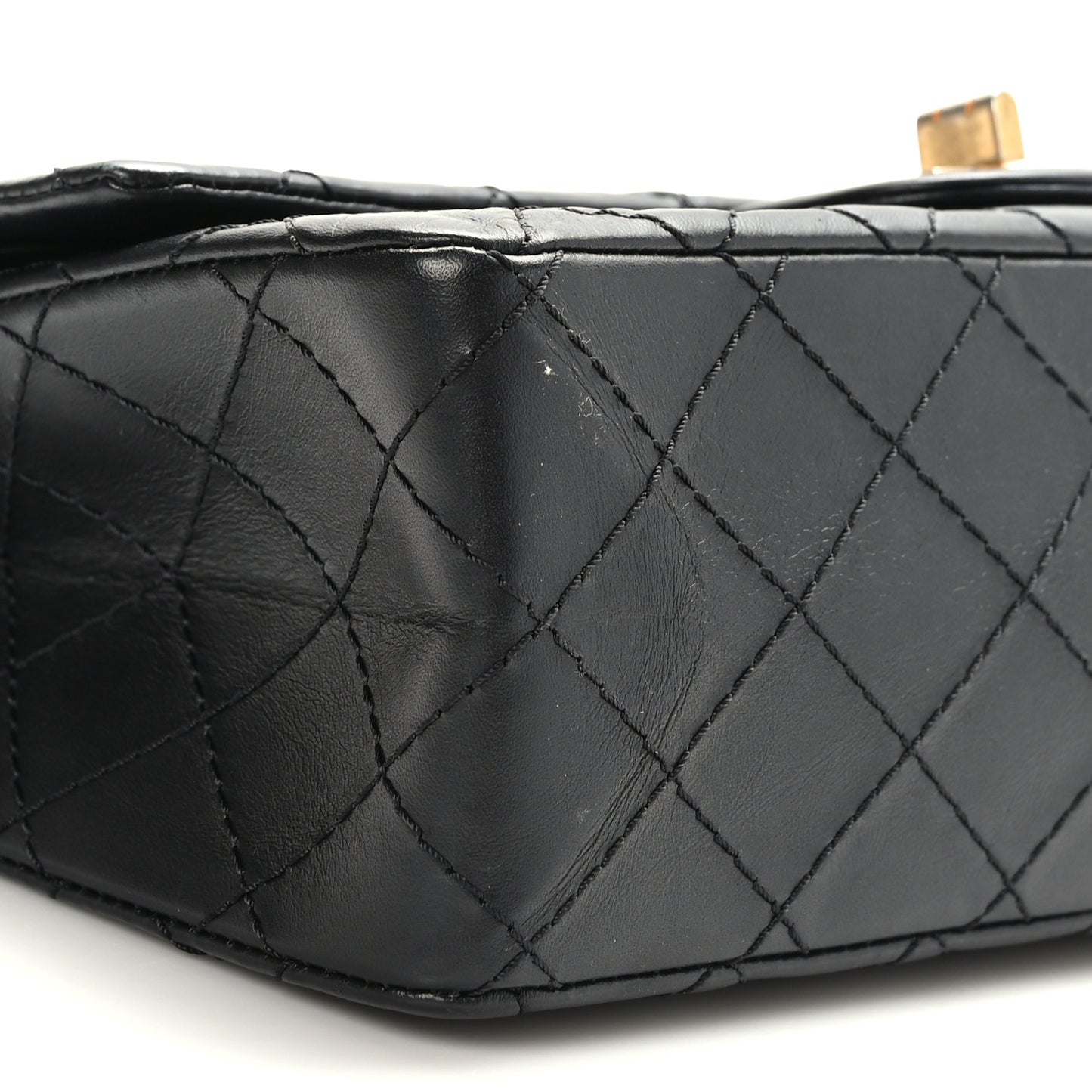Aged Calfskin Quilted 2.55 Reissue 225 Flap Black