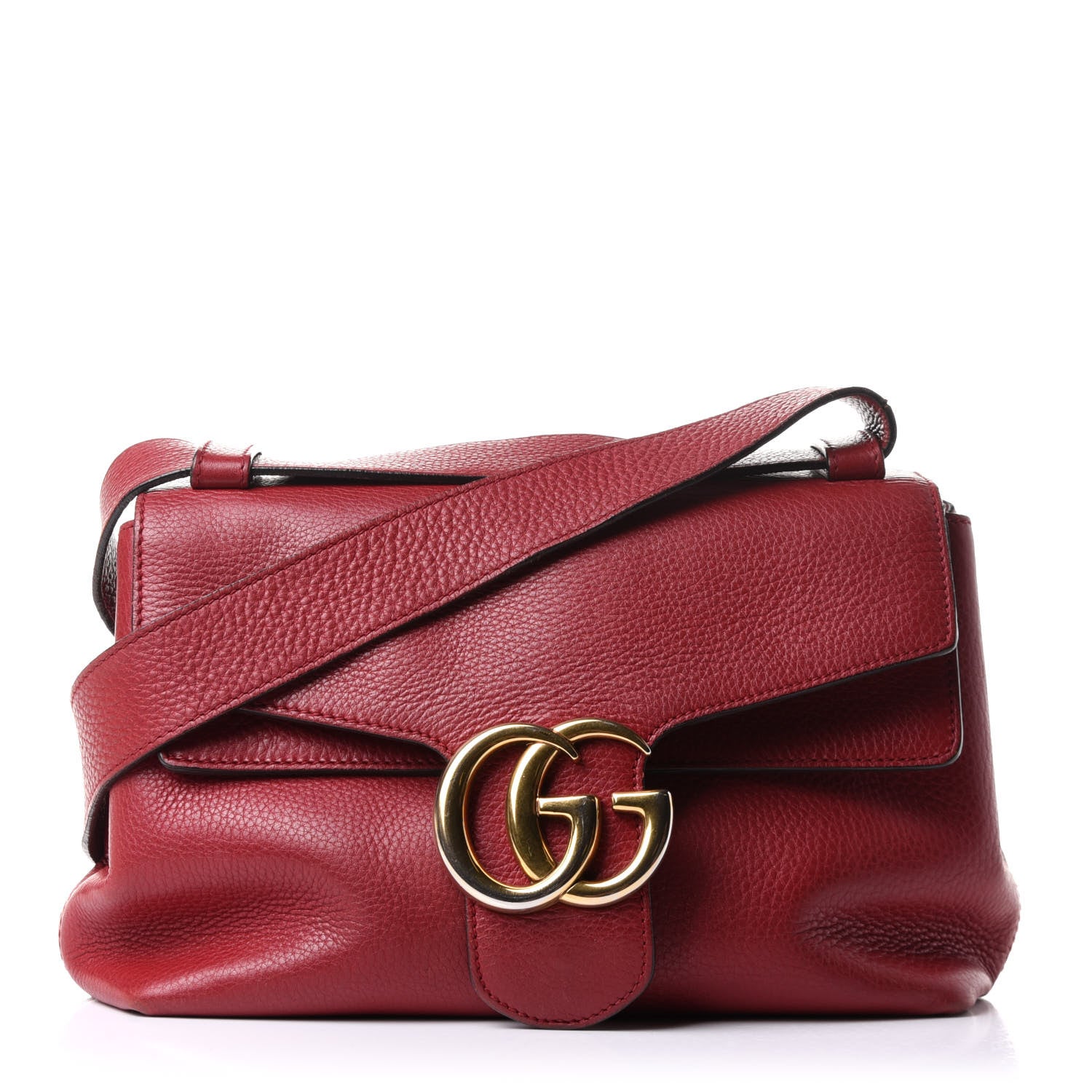 Gucci Cellarius Calfskin GG Marmont Shoulder Bag Vulcanic Red 1 of 12