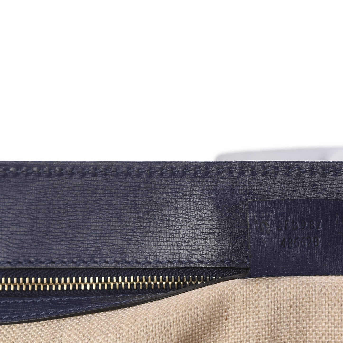 Calfskin Bamboo Bullet Top Handle Bag Uniform Blue
