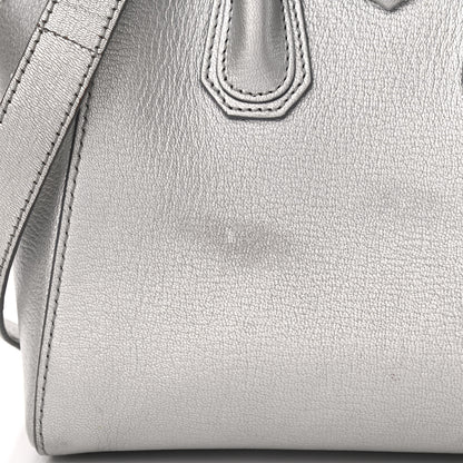 Givenchy Metallic Sugar Goatskin Mini Antigona Silver 9 of 19