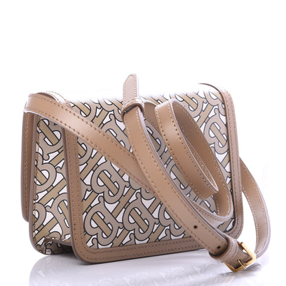 Burberry Calfskin Monogram Mini TB Bag Beige 3 of 9