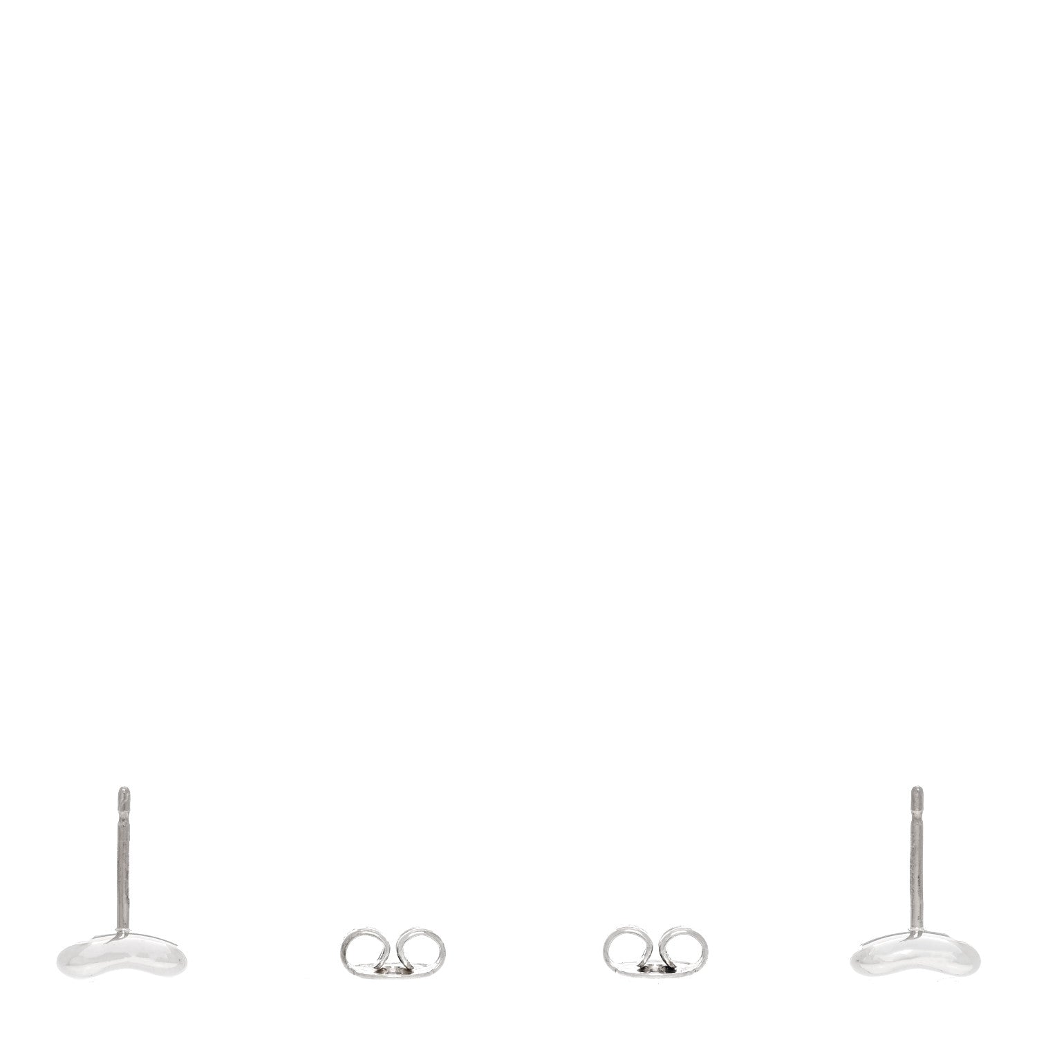 Tiffany Sterling Silver 9mm Elsa Peretti Bean Earrings 3 of 4