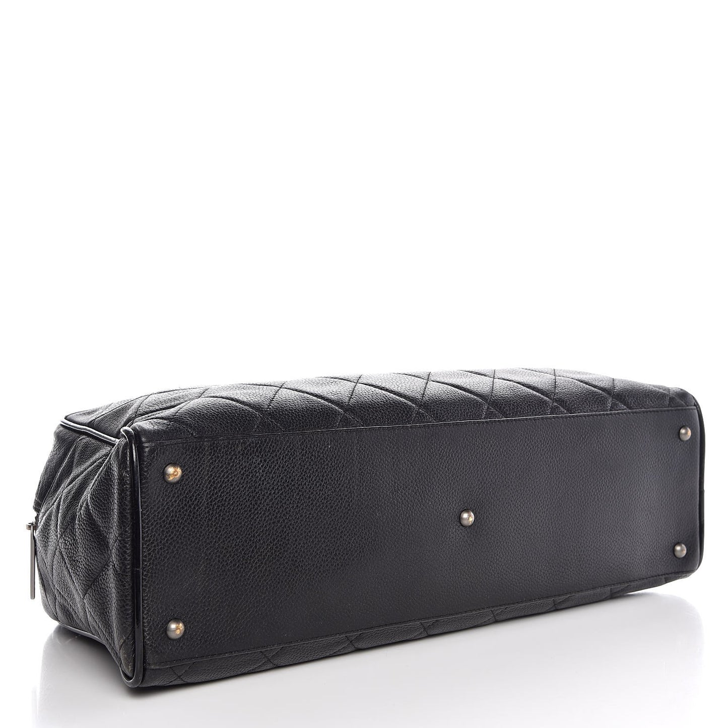 Caviar Patent Large Bowler Black