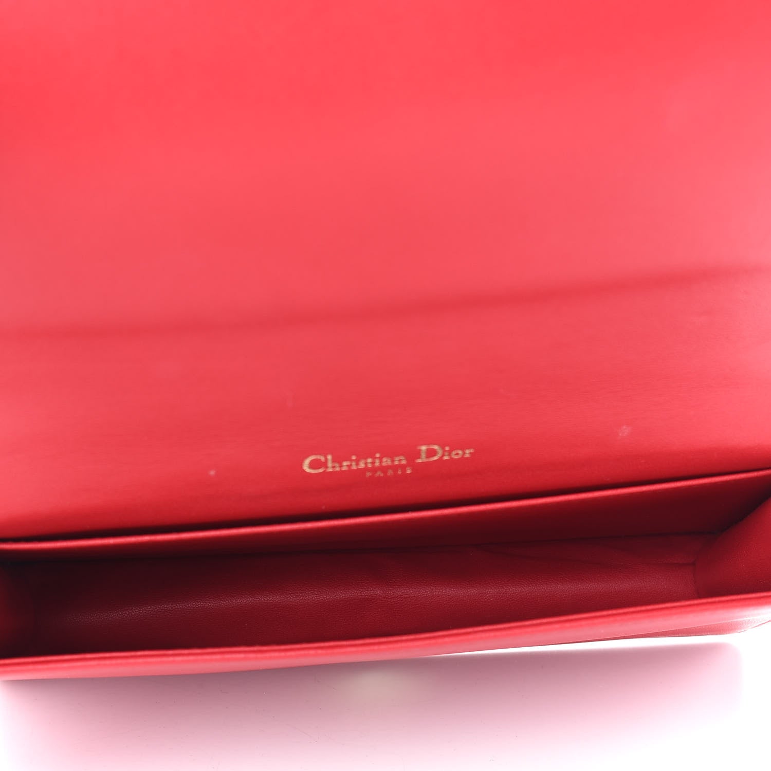 Christian Dior Lambskin Cannage Lady Dior Convertible Clutch Red 6 of 10