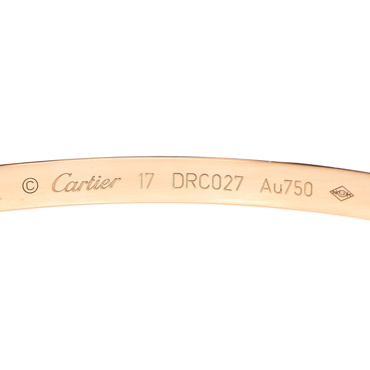 Cartier 18K Yellow Gold Small LOVE Bracelet 17 2 of 4