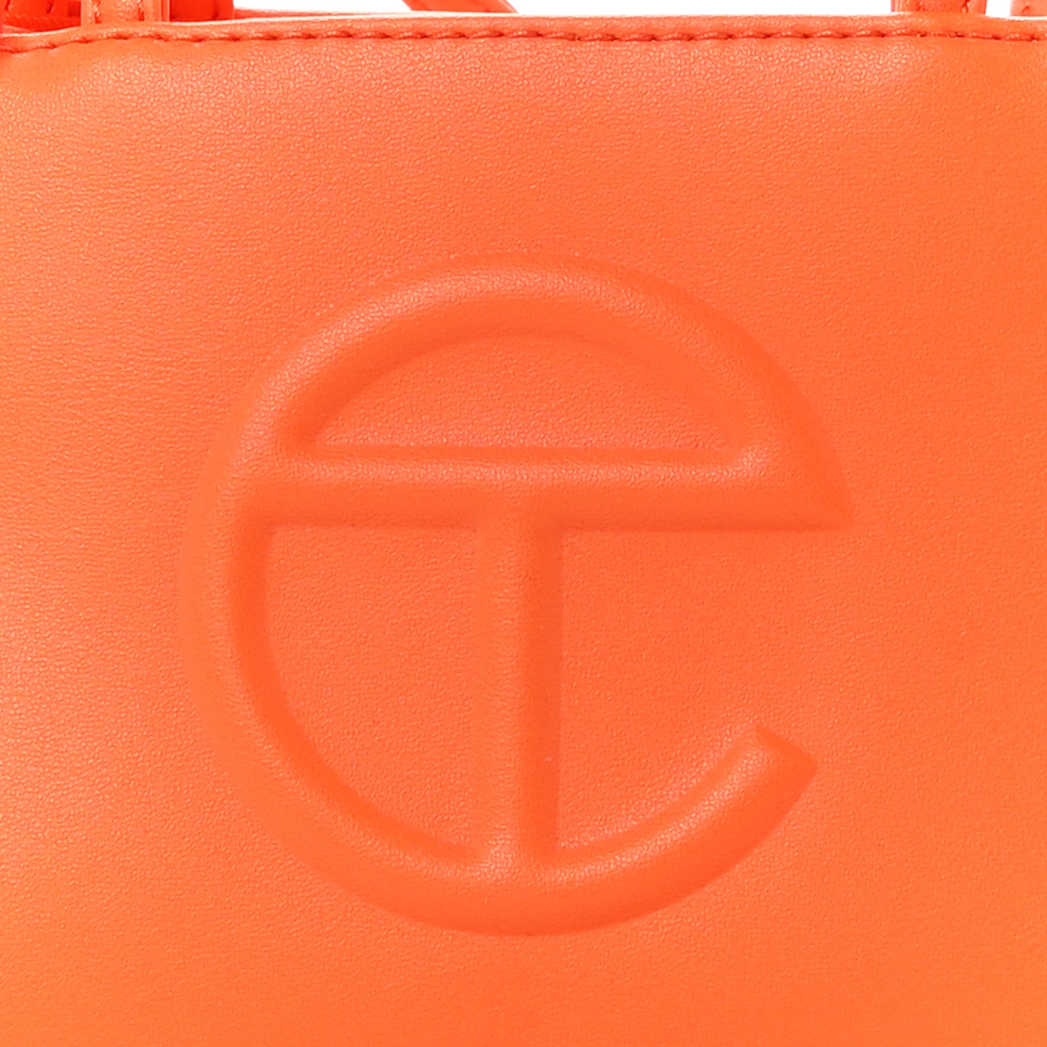 Telfar Vegan Leather Small Shopping Bag Orange 8 of 11