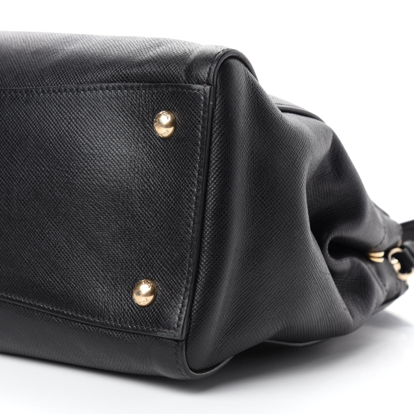 Saffiano Cuir Large Top Handle Satchel Black