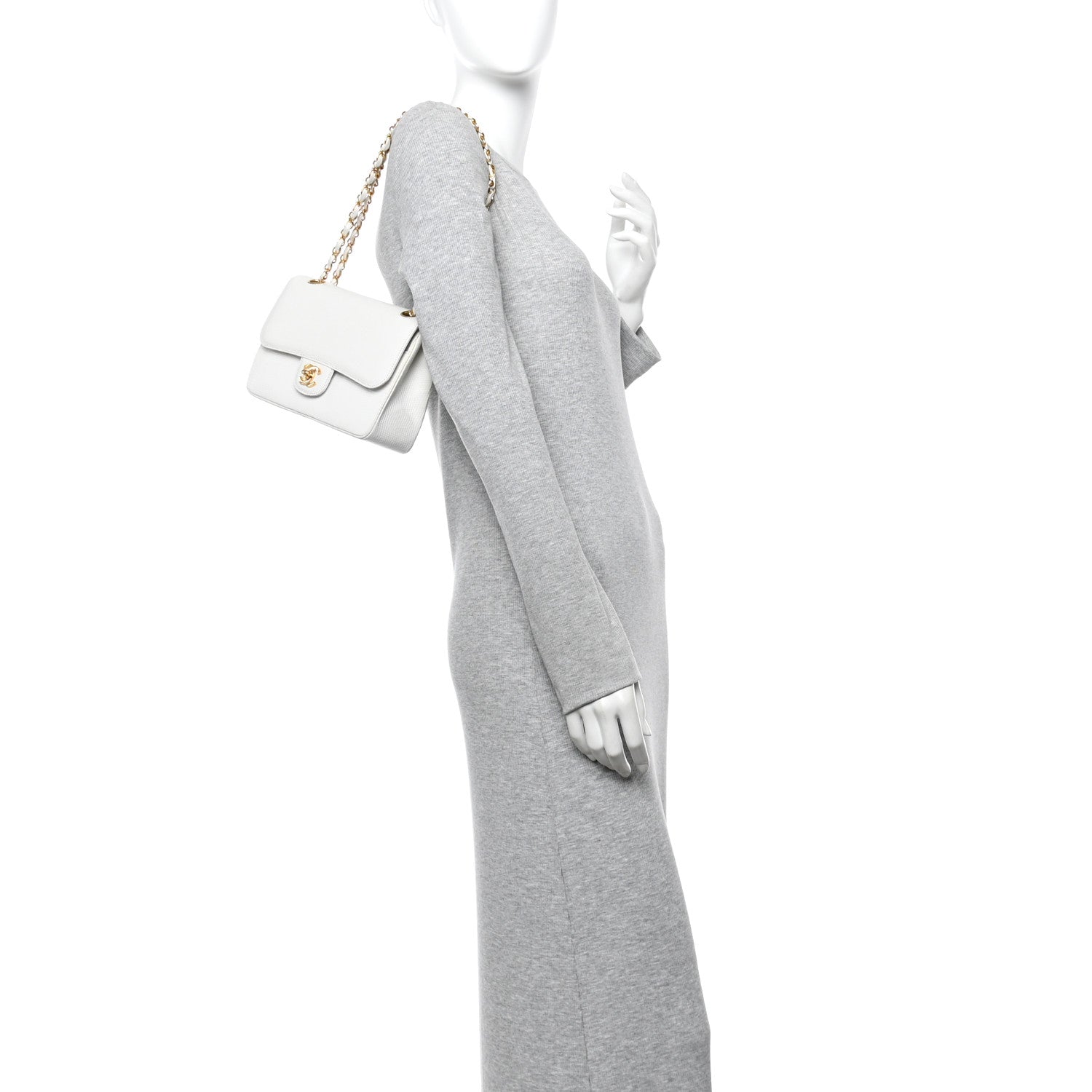 Chanel Lizard Small Double Flap White 3 of 25