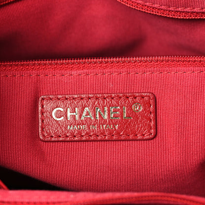 Chanel Shiny Crumpled Calfskin Quilted Large Bowling Bag Black 6 of 12