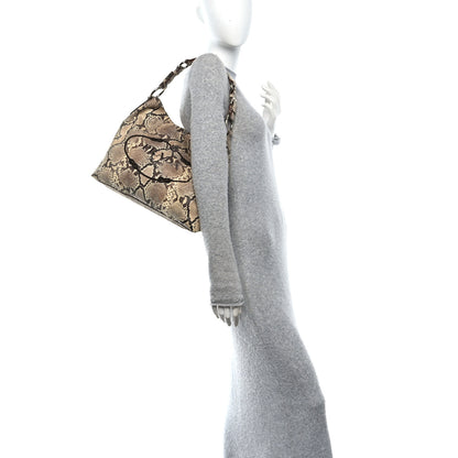 Prada Snakeskin Logo Sacca Hobo Roccia 2 of 9