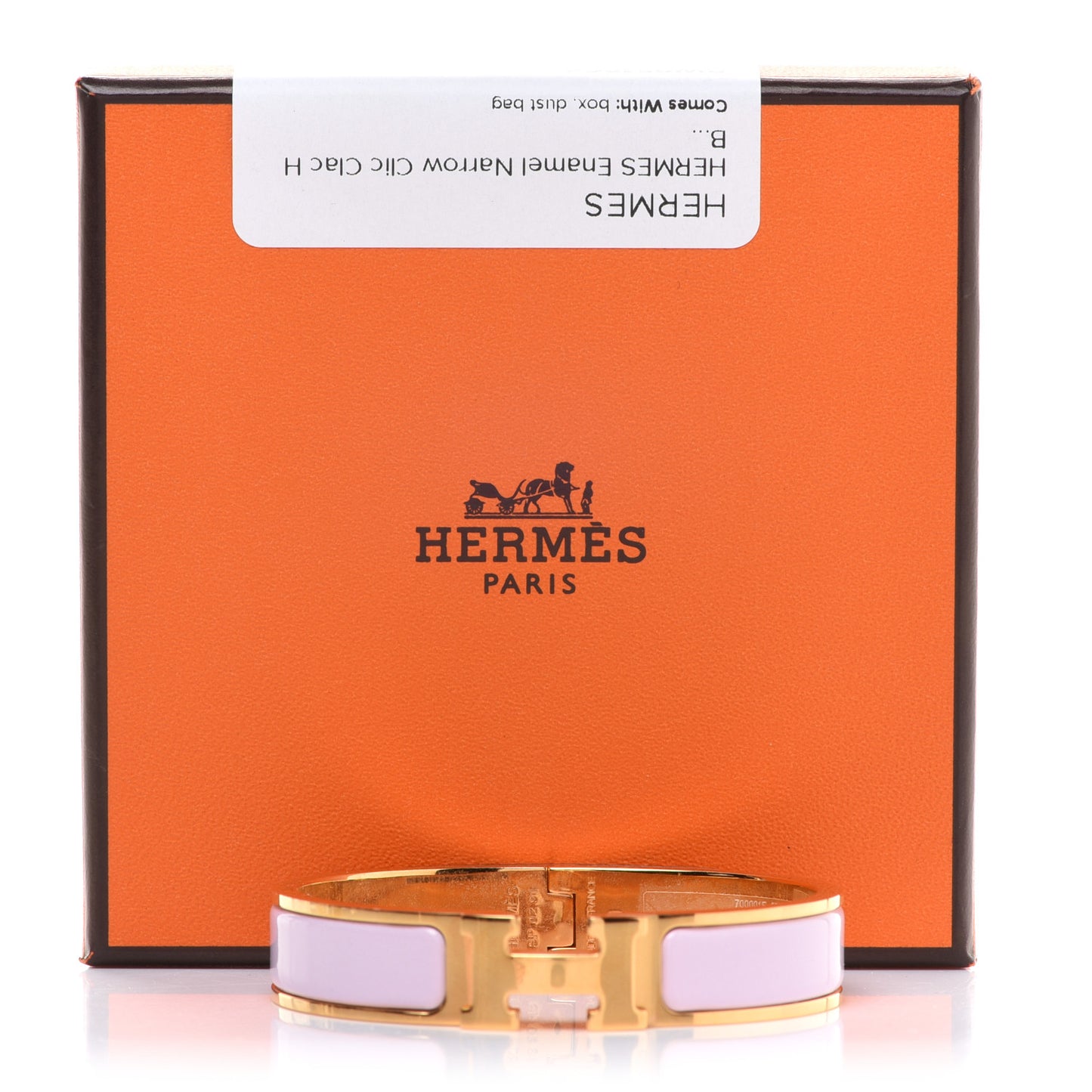 Enamel Narrow Clic Clac H Bracelet PM Rose Dragee