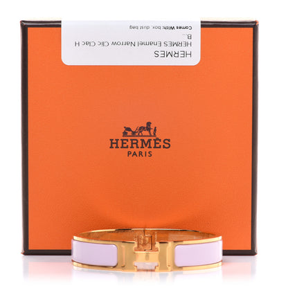 Hermes Enamel Narrow Clic Clac H Bracelet PM Rose Dragee 7 of 7