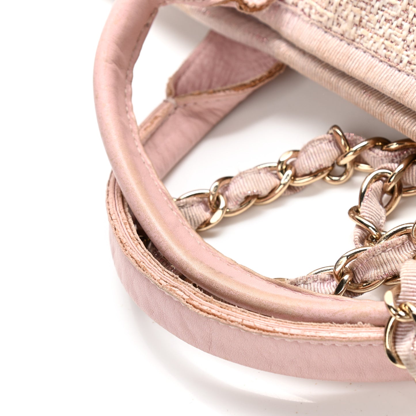 Straw Lurex Medium Deauville Tote Pink