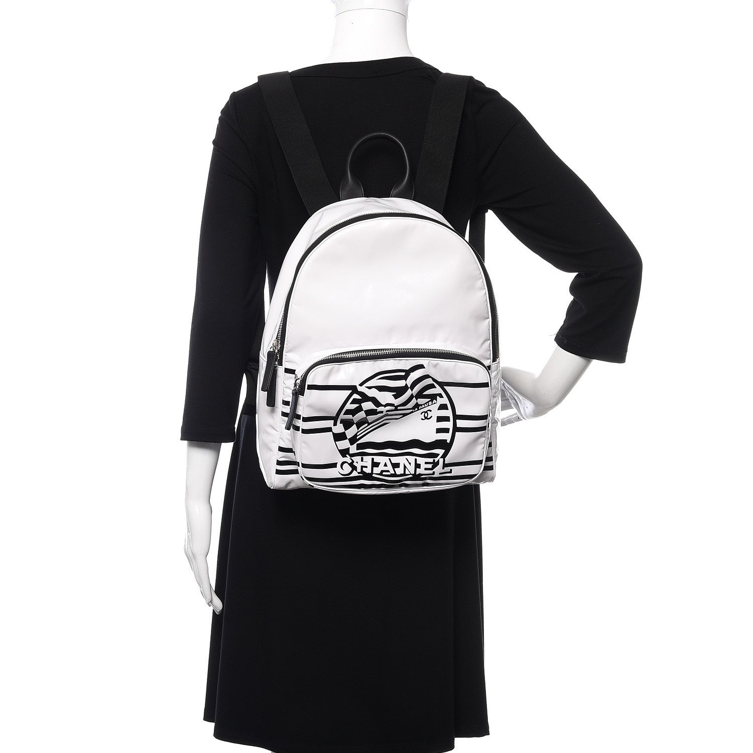 Chanel Vinyl La Pausa Bay Backpack White 2 of 9