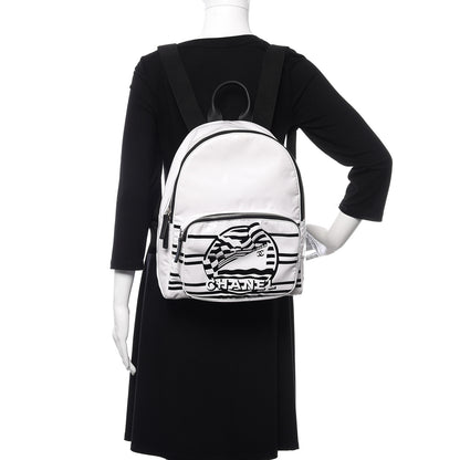 Chanel Vinyl La Pausa Bay Backpack White 2 of 9