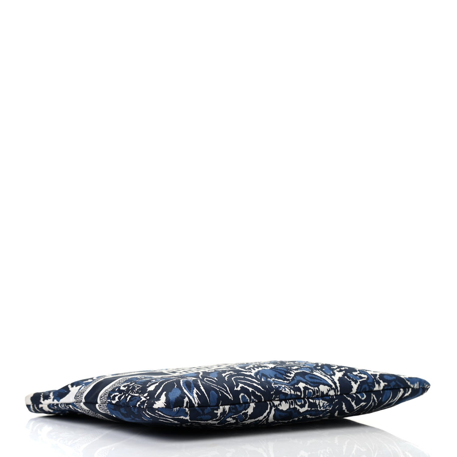 Christian Dior Embroidered Palm Tree Toile De Jouy Diortravel Zipped Pouch Blue 4 of 7