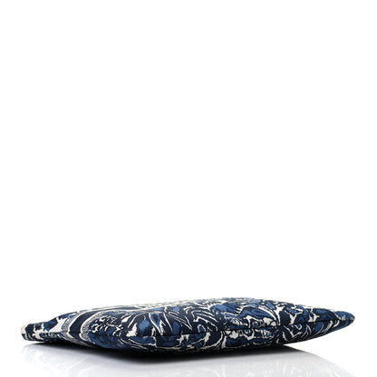 Christian Dior Embroidered Palm Tree Toile De Jouy Diortravel Zipped Pouch Blue 4 of 7