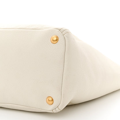 Prada Vitello Daino Side Pocket Tote Talco 11 of 14