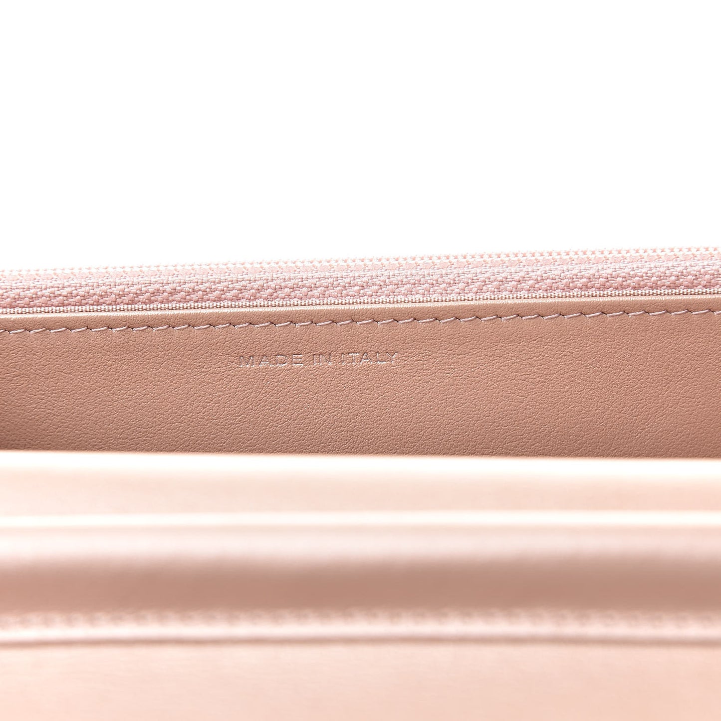 Goatskin Camellia Embossed Wallet On Chain WOC Light Pink