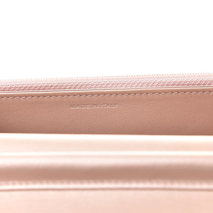 Chanel Goatskin Camellia Embossed Wallet On Chain WOC Light Pink 7 of 12