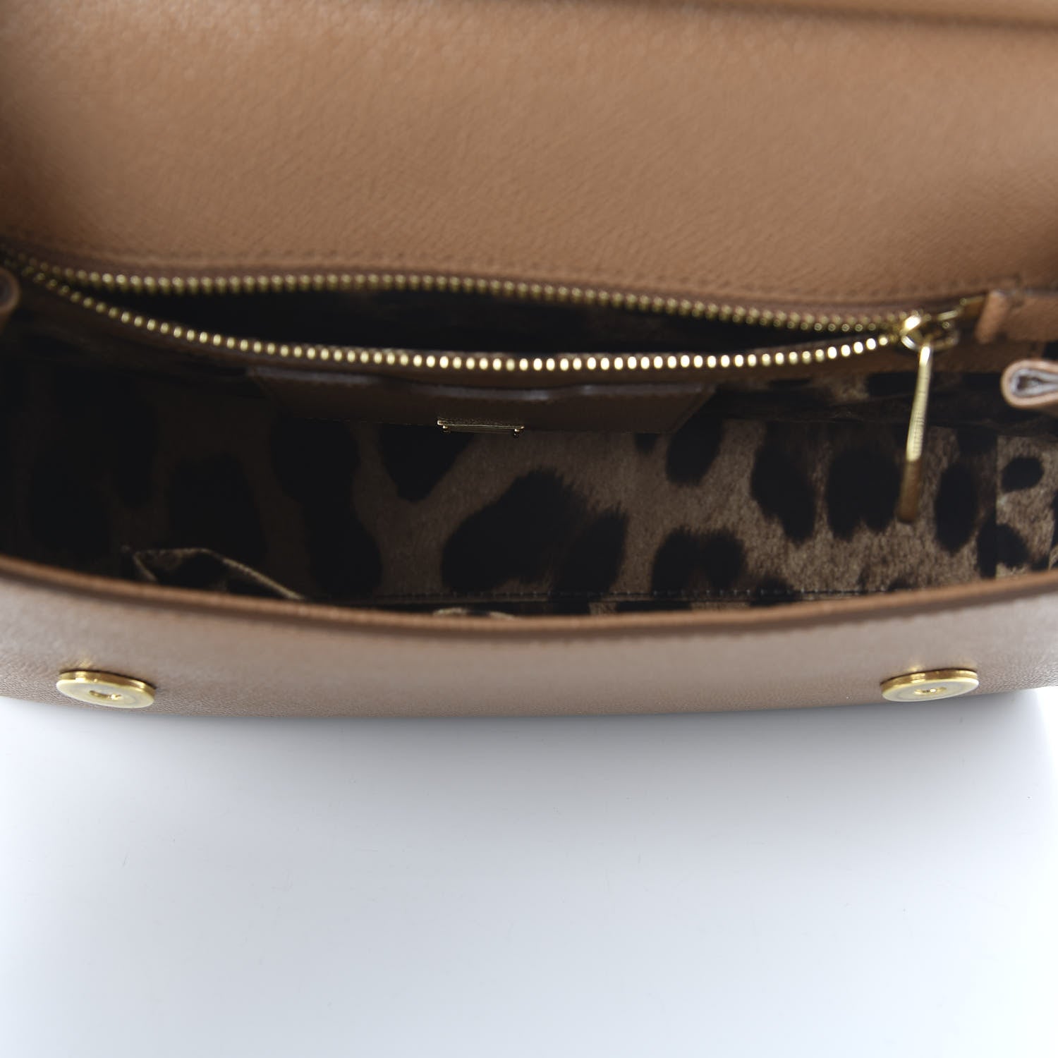 Dolce & Gabbana Dauphine Calfskin Medium Miss Sicily Satchel Caramello 5 of 9