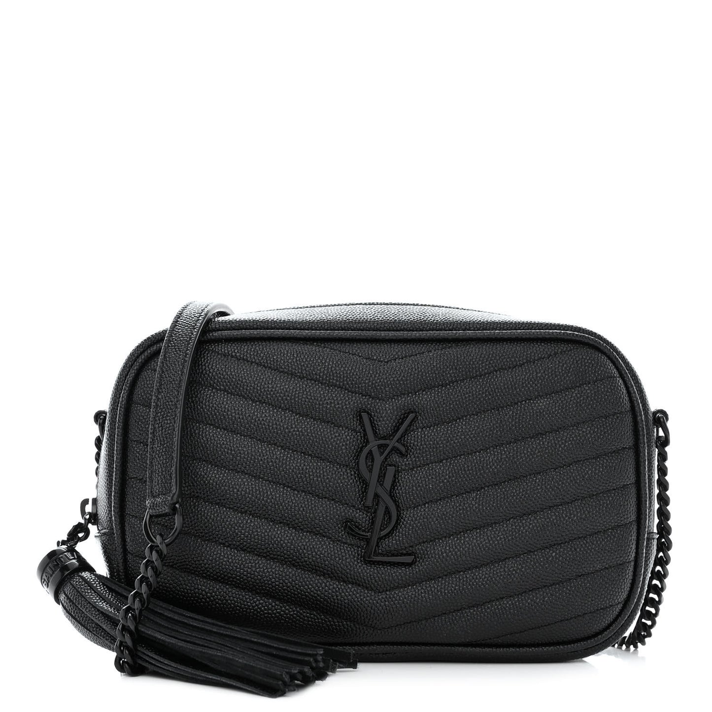 Grain De Poudre Matelasse Monogram Mini Lou Camera Bag Black