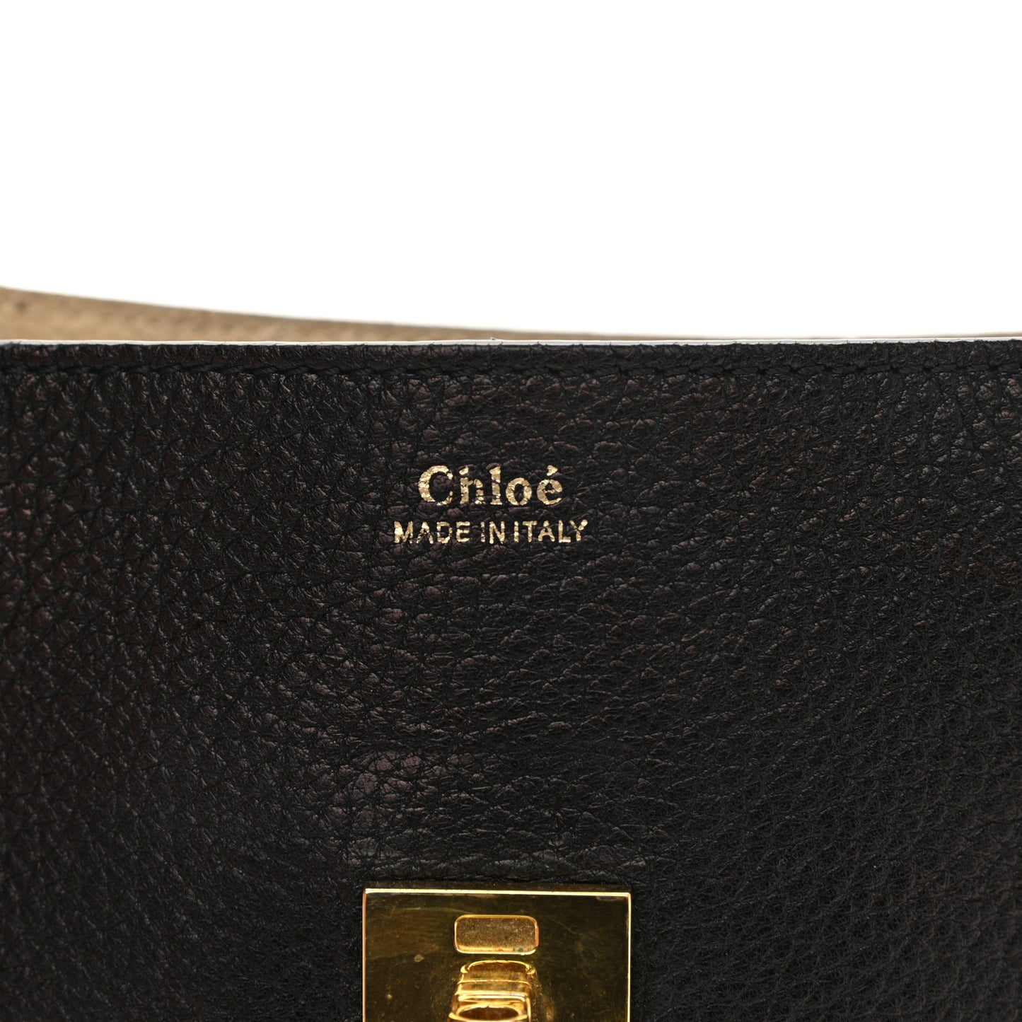 Grained Lambskin Nano Drew Shoulder Bag Black